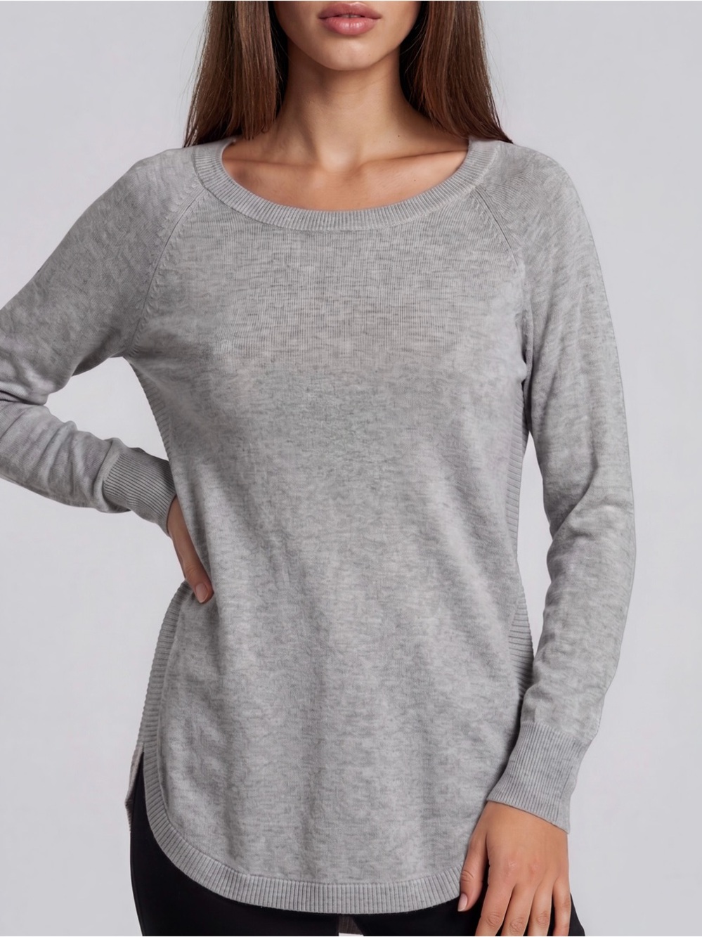 lululemon athletica Light Gray Knit Top